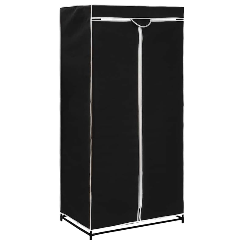 vidaXL 2 db fekete ruhásszekrény 75x50x160 cm