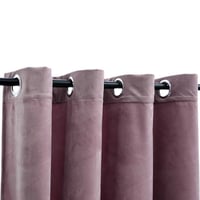 vidaXL 2 db rózsaszín bársony sötétítőfüggöny gyűrűkkel 140x245 cm 3