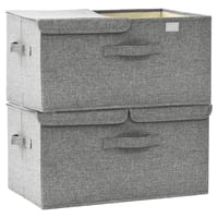 vidaXL 2 db szürke szövet tárolódoboz 50x30x25 cm 4