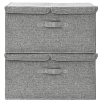 vidaXL 2 db szürke szövet tárolódoboz 50x30x25 cm 3