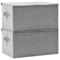vidaXL 2 db szürke szövet tárolódoboz 50x30x25 cm 6