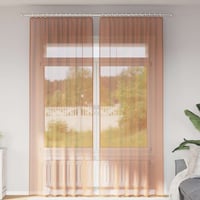 vidaXL 2 db terrakotta voile függöny rúdzsebekkel 2