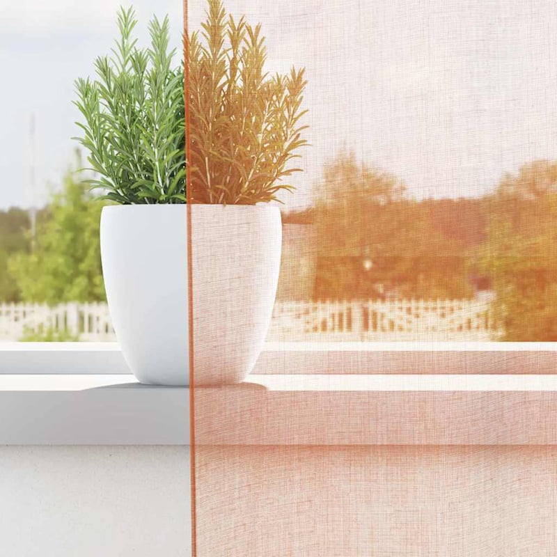 vidaXL 2 db terrakotta voile függöny rúdzsebekkel