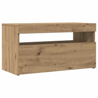 vidaXL 2 db tölgy TV-szekrény LED-lámpákkal szerelt 7