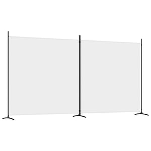vidaXL 2 paneles szövet térelválasztó fehér 348x180 cm térelválasztó paraván irodai szobai válaszfal