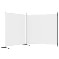 vidaXL 2 paneles fehér szövet térelválasztó 348x180 cm 5