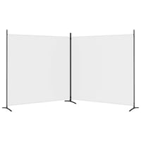 vidaXL 2 paneles fehér szövet térelválasztó 348x180 cm 4