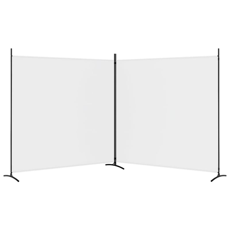 vidaXL 2 paneles fehér szövet térelválasztó 348x180 cm