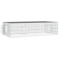 vidaXL 2 paneles horganyzott nyúlketrec 220x110x55 cm 4