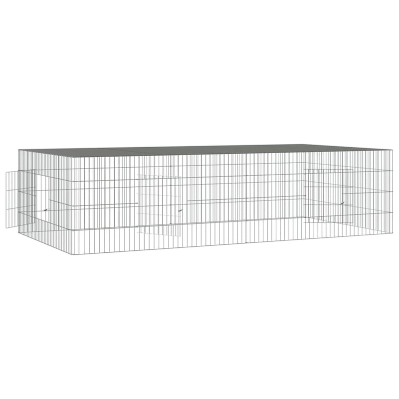 vidaXL 2 paneles horganyzott nyúlketrec 220x110x55 cm