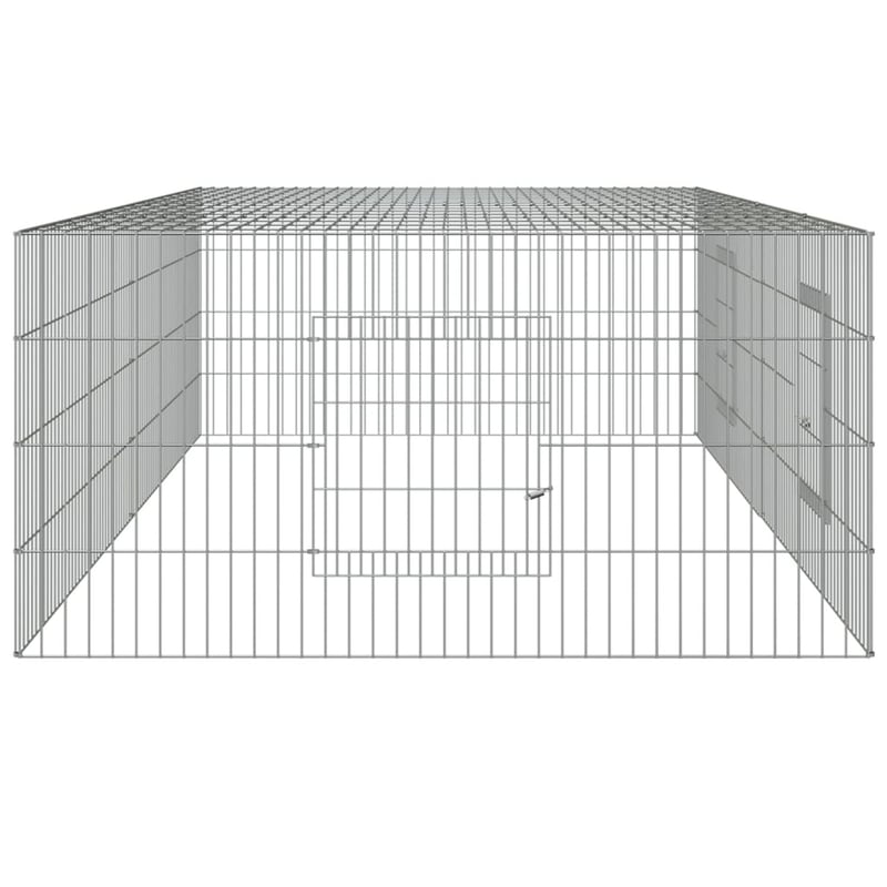 vidaXL 2 paneles horganyzott nyúlketrec 220x110x55 cm
