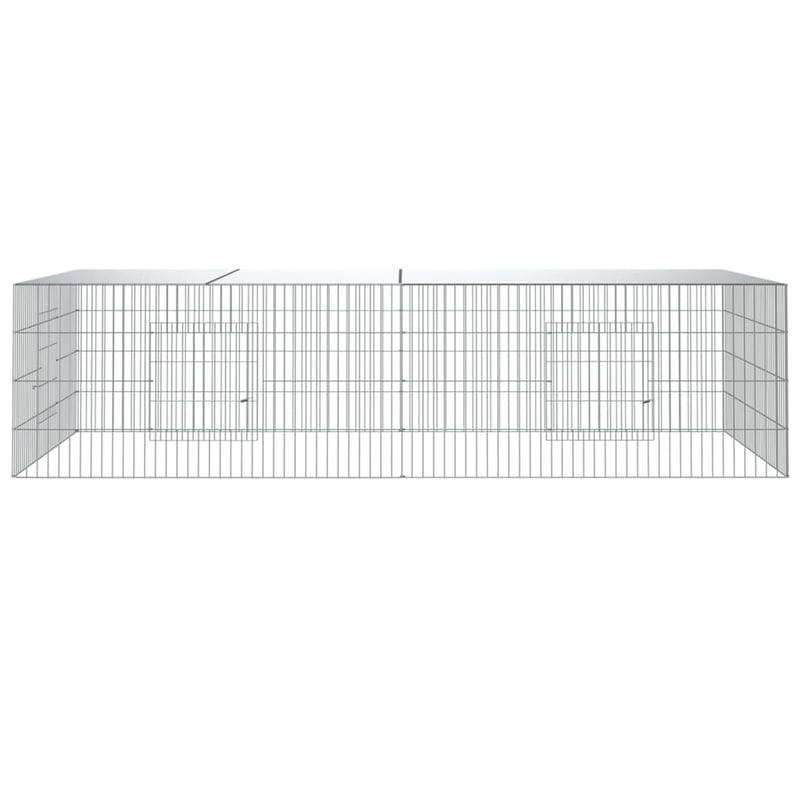 vidaXL 2 paneles horganyzott nyúlketrec 220x110x55 cm