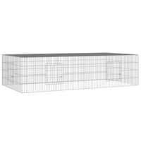 vidaXL 2 paneles horganyzott nyúlketrec 220x110x55 cm 1