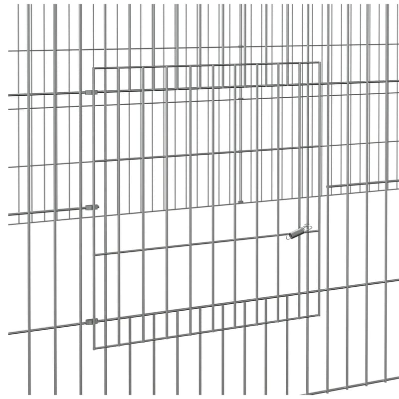 vidaXL 2 paneles horganyzott nyúlketrec 220x110x55 cm
