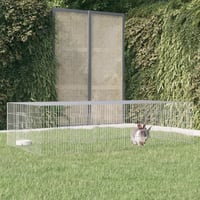 vidaXL 2 paneles horganyzott nyúlketrec 220x110x55 cm 2