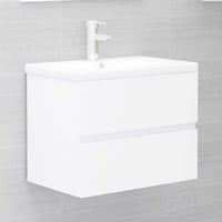 Set mobilier de baie vidaXL din 2 piese, alb, lemn prelucrat 10