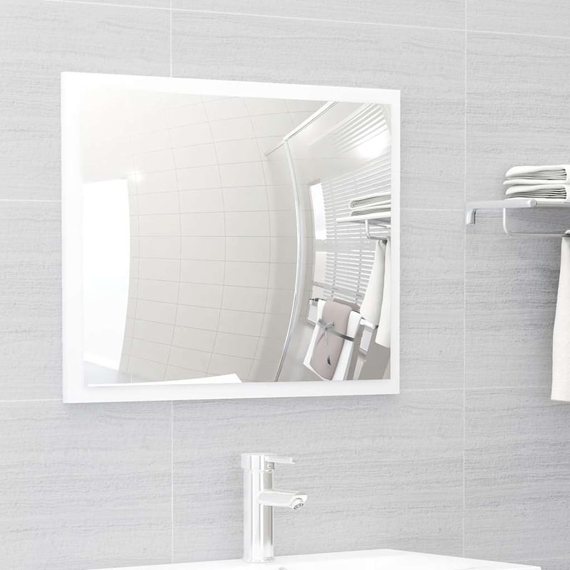 Set mobilier de baie vidaXL din 2 piese, alb, lemn prelucrat