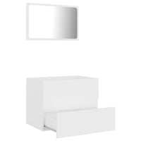Set mobilier de baie vidaXL din 2 piese, alb, lemn prelucrat 3