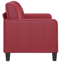vidaXL 2 személyes bordó műbőr kanapé 120 cm 4