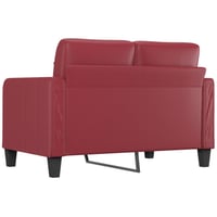 vidaXL 2 személyes bordó műbőr kanapé 120 cm 5