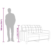 vidaXL 2 személyes bordó műbőr kanapé 120 cm 9