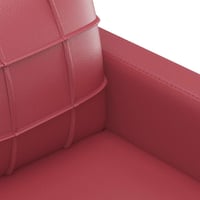 vidaXL 2 személyes bordó műbőr kanapé 120 cm 6