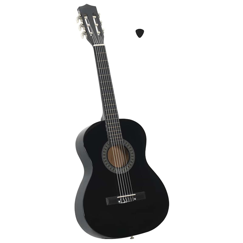vidaXL 3/4 36" fekete klasszikus gitár kezdőknek és gyerekeknek