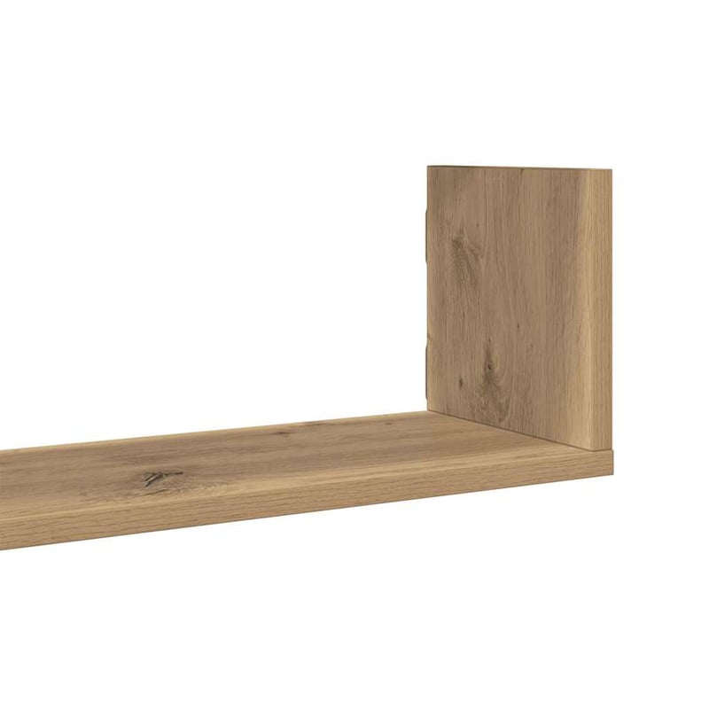 vidaXL 3 db tölgy fa fali polc 80x18x18 cm szett