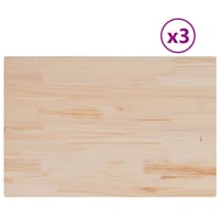 vidaXL 3 db tömör fenyőfa asztallap 80x53 cm téglalap 1