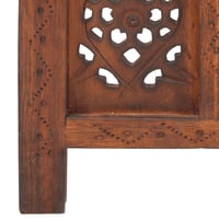 Paravan despărțitor vidaXL cu 3 panouri, din lemn masiv de mango, maro, sculptat manual, 120x165 cm 5