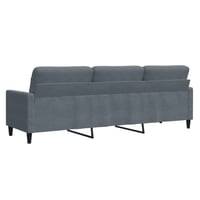 vidaXL 3 személyes bársonykanapé 210 cm sötétszürke 6