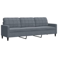 vidaXL 3 személyes bársonykanapé 210 cm sötétszürke 1