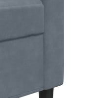 vidaXL 3 személyes bársonykanapé 210 cm sötétszürke 7