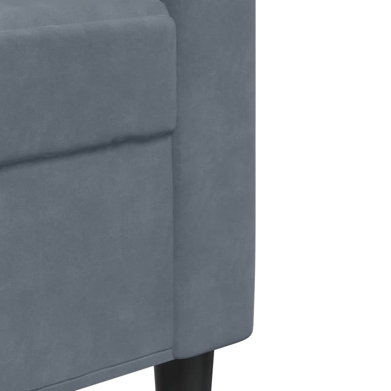 vidaXL 3 személyes bársonykanapé 210 cm sötétszürke