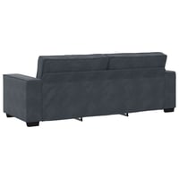 vidaXL 3 személyes sötétszürke bársony kanapé 220x78x84 cm 6