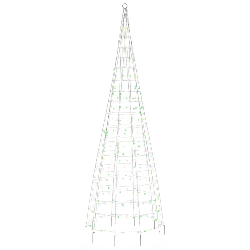 vidaXL 300 cm-es LED karácsonyfa 550 izzóval, színes világítással