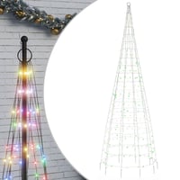 vidaXL 300 cm-es LED karácsonyfa 550 izzóval, színes világítással 1