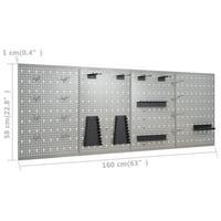 vidaXL 4 db falra szerelhető acél rögzítőtábla 40x58 cm 10