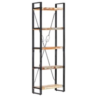 vidaXL 5 szintes könyvespolc 60x30x180 cm újrahasznosított fa 10