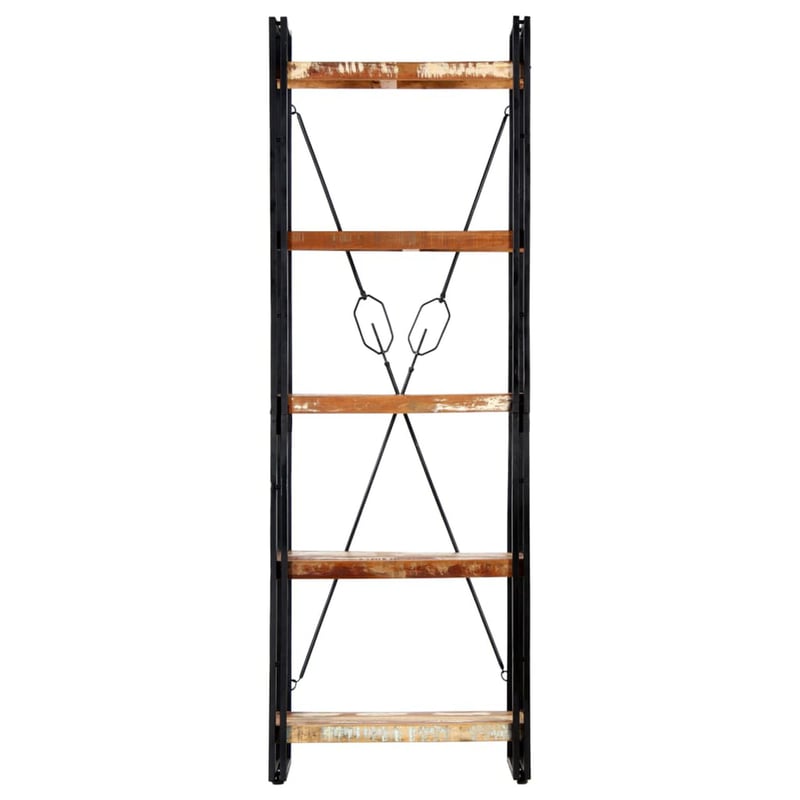 vidaXL 5 szintes könyvespolc 60x30x180 cm újrahasznosított fa