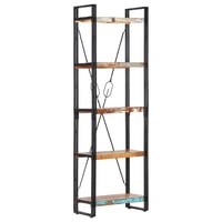 vidaXL 5 szintes könyvespolc 60x30x180 cm újrahasznosított fa 7