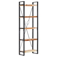 vidaXL 5 szintes könyvespolc 60x30x180 cm újrahasznosított fa 9