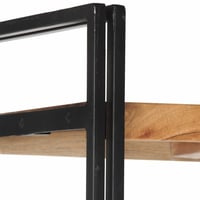 vidaXL 5 szintes tömör akácfa könyvespolc 60x30x180 cm természetes fa állványos polc könyvek tárolásához 4