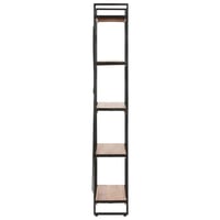 vidaXL 5 szintes tömör akácfa könyvespolc 60x30x180 cm természetes fa állványos polc könyvek tárolásához 3