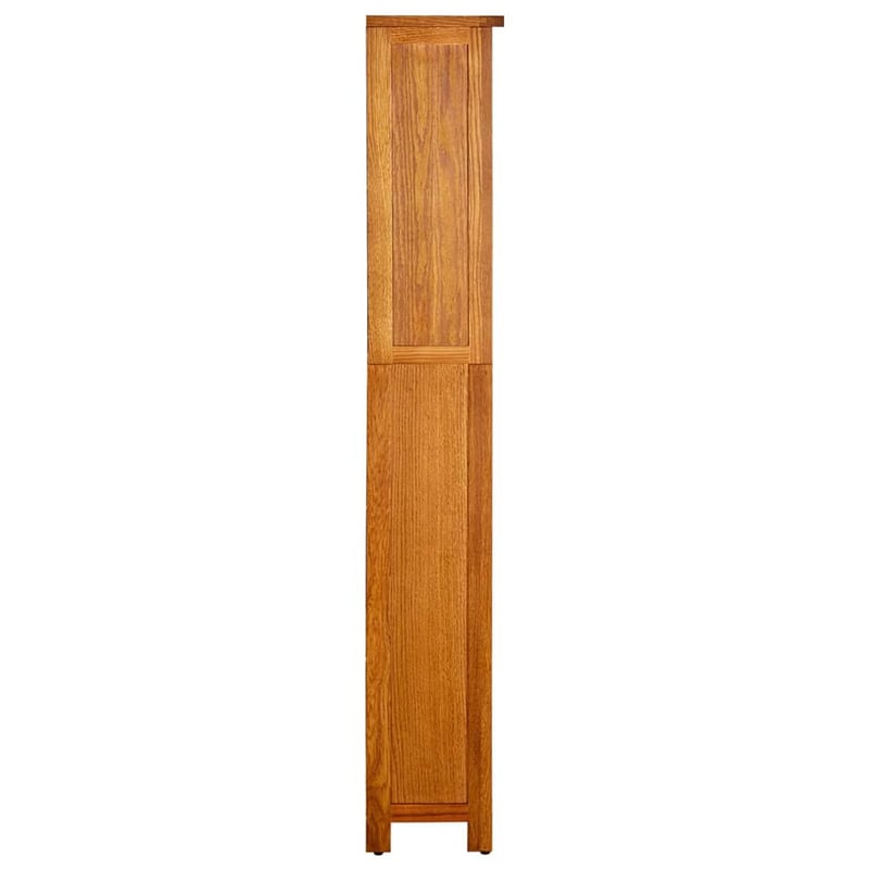 vidaXL 5 szintes tömör tölgyfa könyvespolc 70x22x140 cm