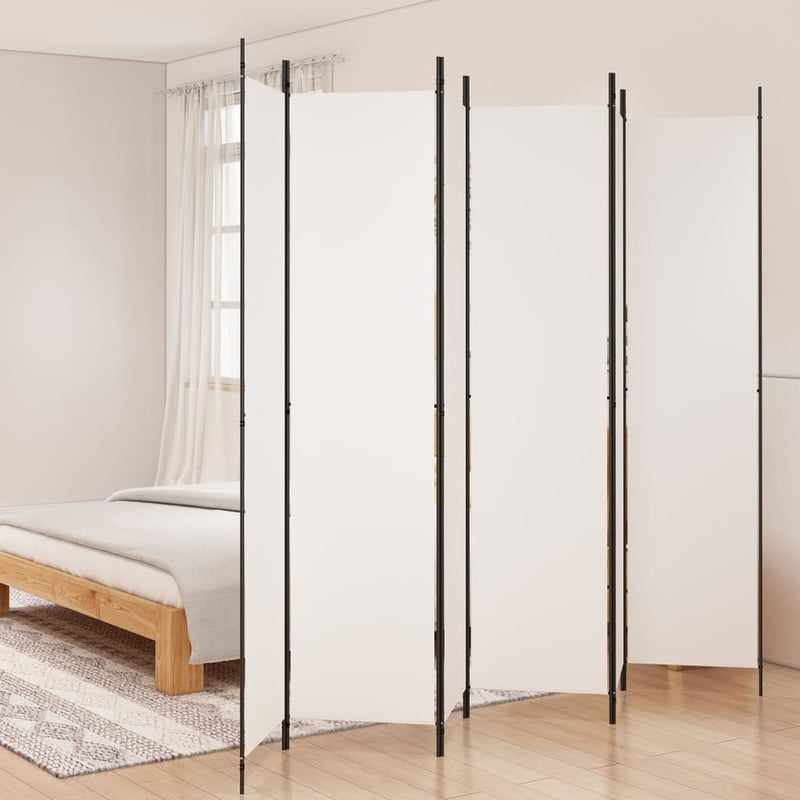 vidaXL 6 paneles fehér szövet térelválasztó 250x220 cm