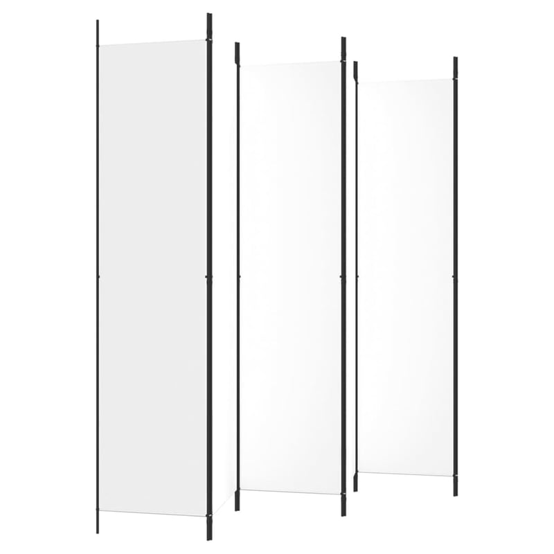 vidaXL 6 paneles fehér szövet térelválasztó 250x220 cm