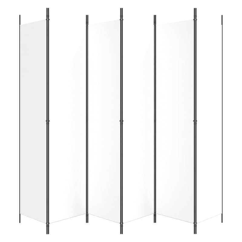 vidaXL 6 paneles fehér szövet térelválasztó 250x220 cm