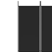 vidaXL 6 paneles fekete szövet térelválasztó 300x220 cm 7