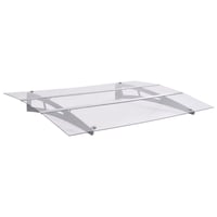 vidaXL ajtókárpit ezüst átlátszó 150x90 cm PET 1